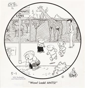 BIL KEANE (1922-2011) Daddy just yawned and were all passin it around * Wow! Look! Ants! [COMICS / FAMILY CIRCUS]